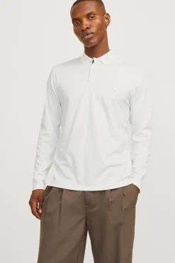Jack & Jones Polos-Camisa polo clássica de manga comprida Branco