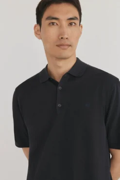 Pedro del Hierro Polos|Camisolas-Camisa polo de algodão de manga curta premium Azul