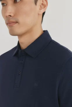 Pedro del Hierro Polos-Camisa polo mercerizada Azul