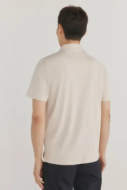 Pedro del Hierro Polos-Camisa polo mercerizada Beige