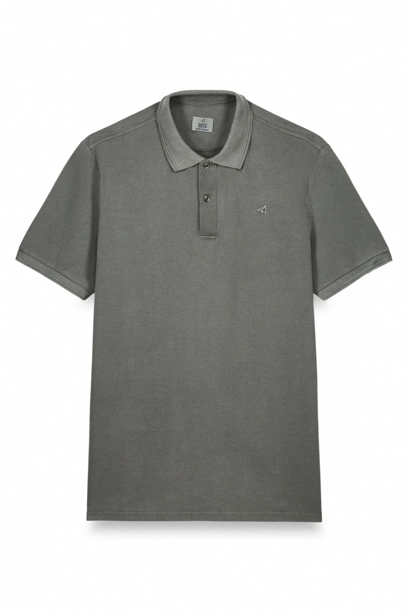 OOTO Polos-Camisa polo piqué lavada com bordado de avião Verde