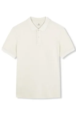 OOTO Polos-Camisa polo piqué lavada com bordado de avião Tostado