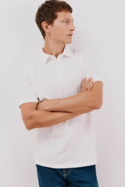 Cortefiel Polos-Camisa polo piqué liso Branco
