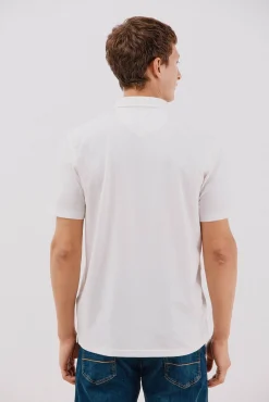 Cortefiel Polos-Camisa polo piqué liso Branco