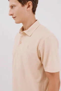 Cortefiel Polos-Camisa polo piqué liso Tostado