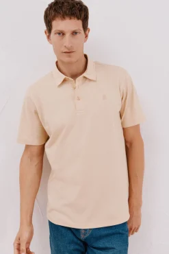 Cortefiel Polos-Camisa polo piqué liso Tostado