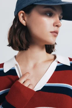 Springfield Camisolas-Camisa polo riscas vermelho