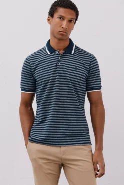 Cortefiel Polos-Camisa polo riscas Oxford Azul