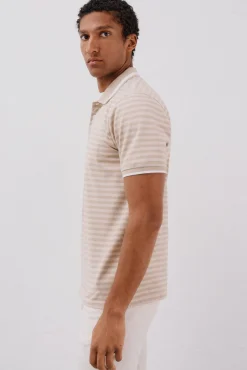 Cortefiel Polos-Camisa polo riscas Oxford Tostado