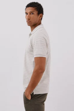 Cortefiel Polos-Camisa polo riscas Oxford Tostado