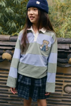 Springfield Kids T-Shirts|Blusões-Camisa polo riscas para menina verde