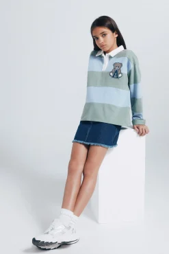 Springfield Kids T-Shirts|Blusões-Camisa polo riscas para menina verde