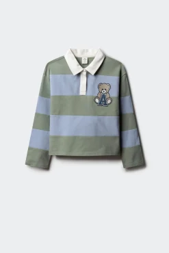 Springfield Kids T-Shirts|Blusões-Camisa polo riscas para menina verde