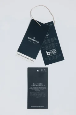 Springfield Camisas-Camisa popelina micro estampado branco