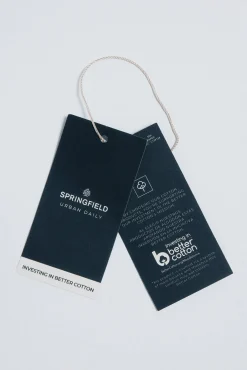 Springfield Camisas-Camisa popelina xadrez azul