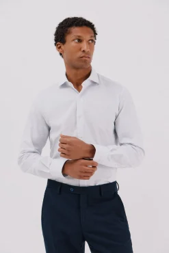 Cortefiel Camisas|Camisas Clássicas-Camisa quadrados fácil de engomar Impress&atilde;o