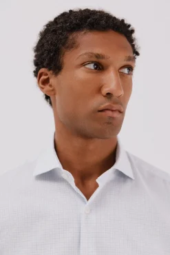 Cortefiel Camisas|Camisas Clássicas-Camisa quadrados fácil de engomar Impress&atilde;o