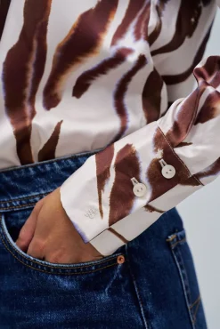 Salsa Jeans Blusas-Camisa regular Castanho