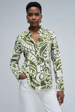 Salsa Jeans Blusas-Camisa regular Verde