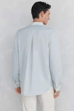 Pedro del Hierro Camisas-Camisa riscas Azul
