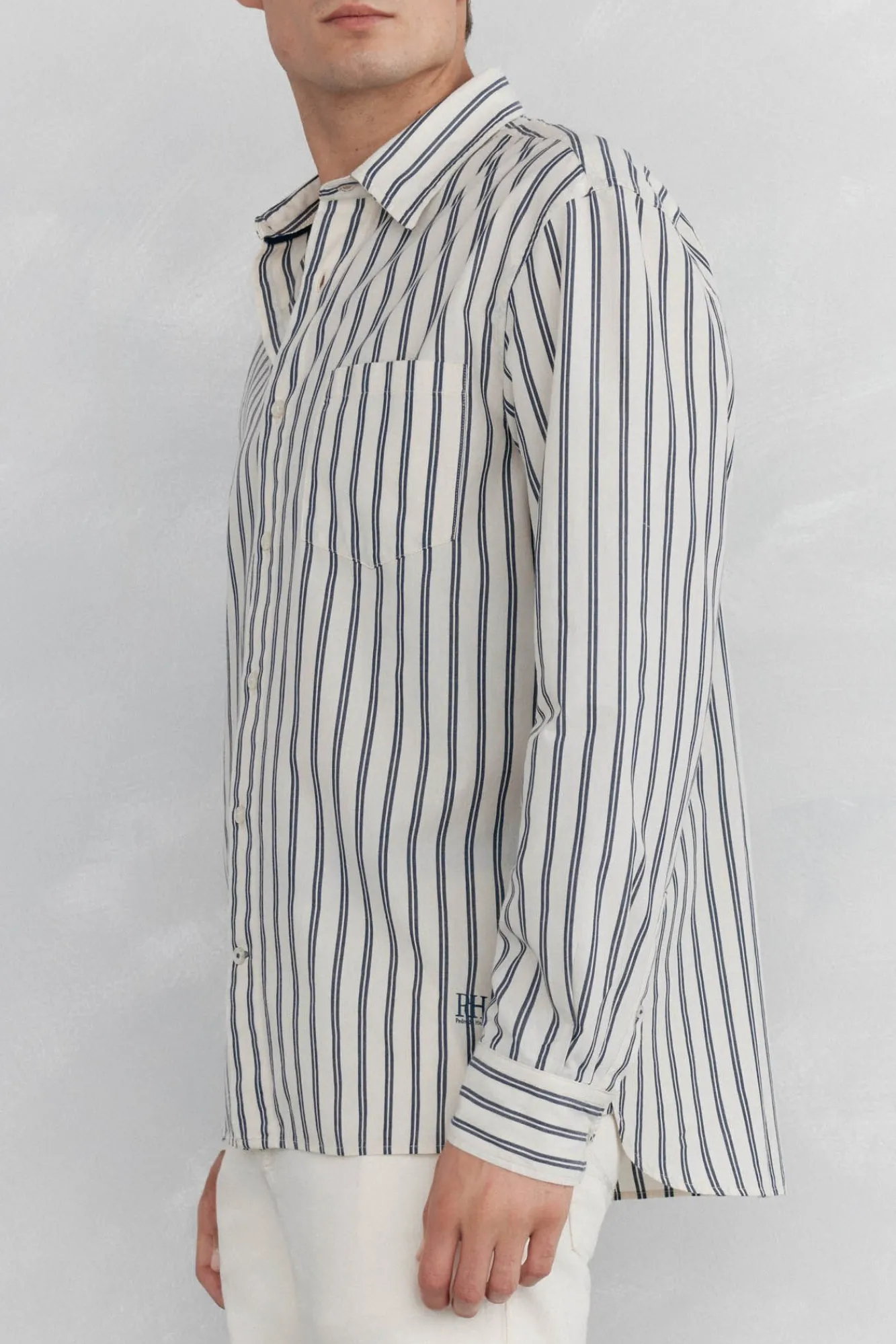 Pedro del Hierro Camisas-Camisa riscas Branco