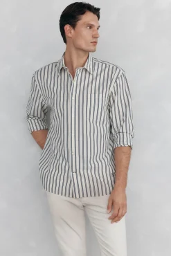 Pedro del Hierro Camisas-Camisa riscas Branco