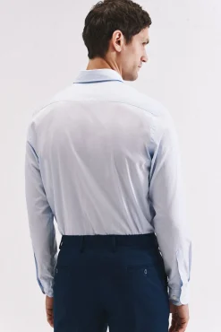 Cortefiel Camisas-Camisa riscas algodão Azul