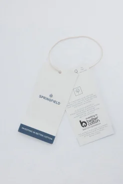 Springfield Blusas-Camisa riscas com botões e ombros à mostra cru