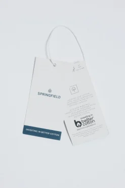 Springfield Blusas-Camisa riscas com botões e ombros à mostra estampado