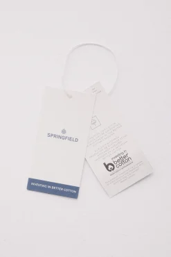 Springfield Camisas-Camisa riscas de algodão azul