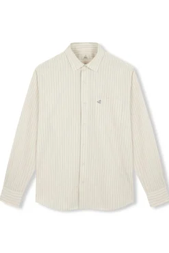 OOTO Camisas-Camisa riscas estruturada Ecru