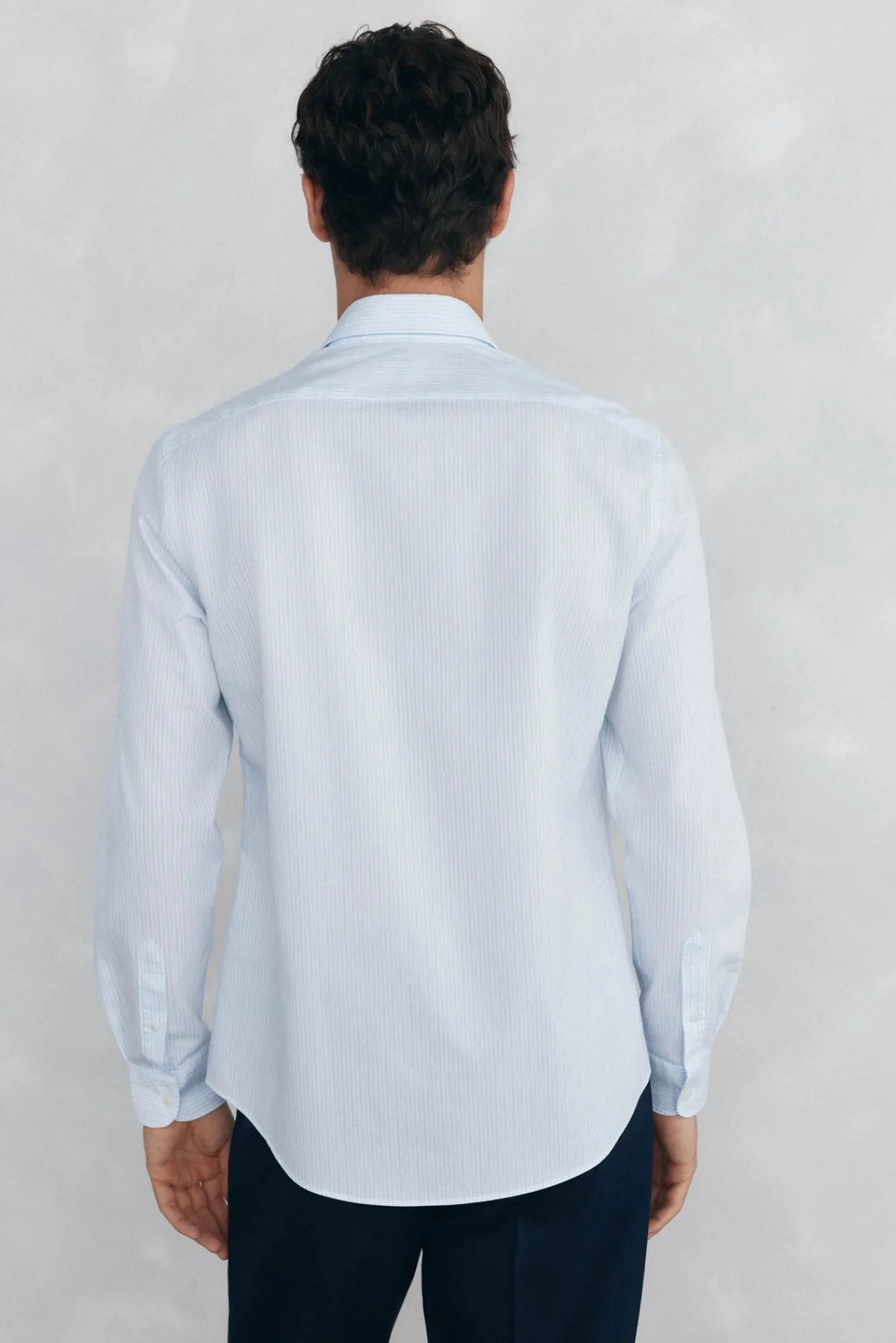 Pedro del Hierro Camisas-Camisa riscas fácil de passar, anti-odor, corte slim Azul