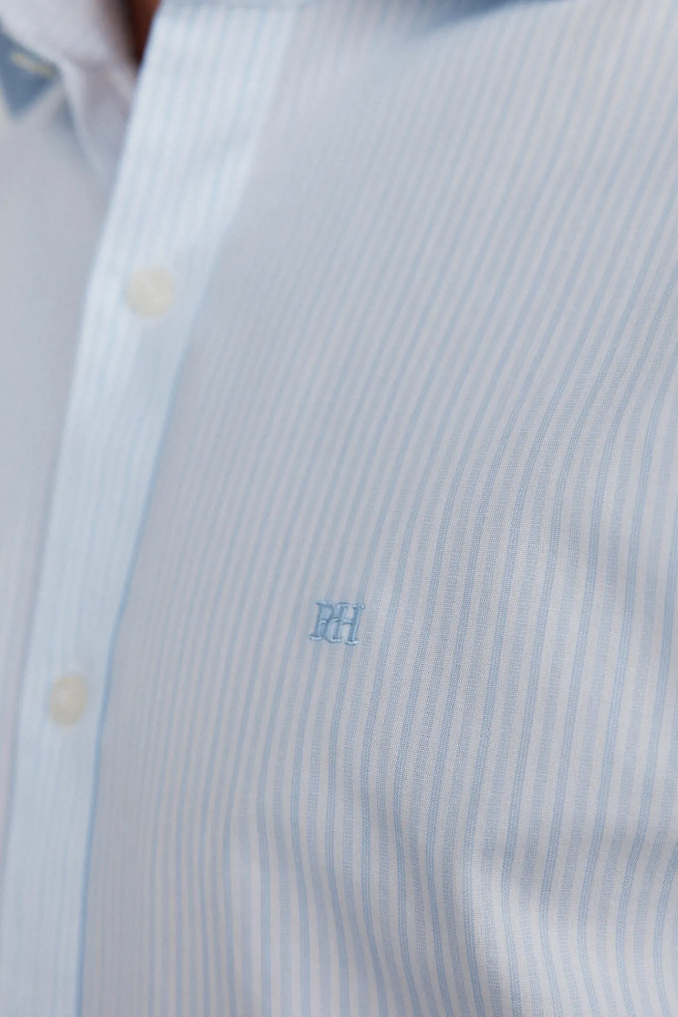 Pedro del Hierro Camisas-Camisa riscas fácil de passar, anti-odor, corte slim Azul