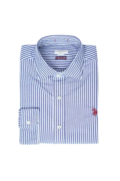 Us Polo Camisas-Camisa riscas Ivor Azul