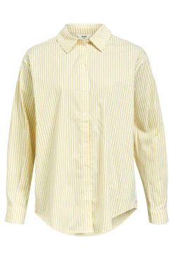 Object Blusas-Camisa riscas larga Amarelo