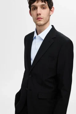 Selected Camisas|Camisas Clássicas-Camisa Slim Fit de vestir Azul