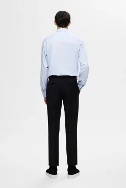 Selected Camisas|Camisas Clássicas-Camisa Slim Fit de vestir Azul