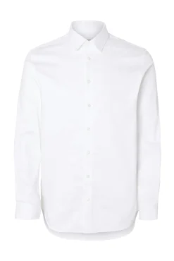 Selected Camisas|Camisas Clássicas-Camisa Slim Fit de vestir Branco