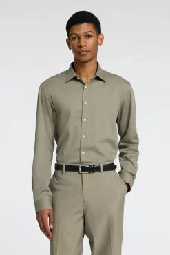 Selected Camisas|Camisas Clássicas-Camisa Slim Fit de vestir Verde