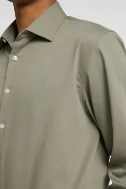 Selected Camisas|Camisas Clássicas-Camisa Slim Fit de vestir Verde