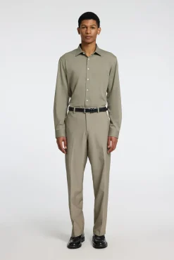 Selected Camisas|Camisas Clássicas-Camisa Slim Fit de vestir Verde