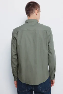 Springfield Camisas|Camisas Clássicas-Camisa social estruturada bicolor bege