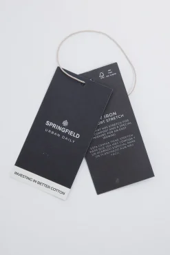 Springfield Camisas|Camisas Clássicas-Camisa social estruturada bicolor cru