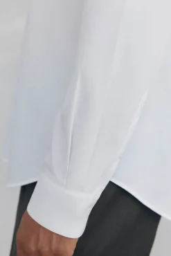 Pedro del Hierro Camisas|Camisas Clássicas-Camisa social estruturada slim fit, resistente a manchas e que não precisa passar Branco