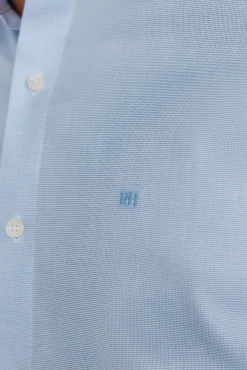 Pedro del Hierro Camisas|Camisas Clássicas-Camisa social estruturada slim fit, resistente a manchas e que não precisa passar Azul