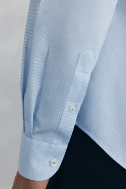 Pedro del Hierro Camisas|Camisas Clássicas-Camisa social estruturada slim fit, resistente a manchas e que não precisa passar Azul