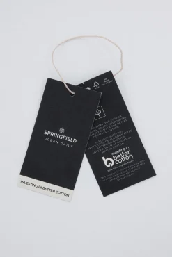 Springfield Camisas|Camisas Clássicas-Camisa social estruturada bicolor azul