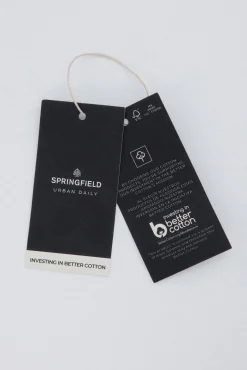 Springfield Camisas|Camisas Clássicas-Camisa social estruturada bicolor cinzento