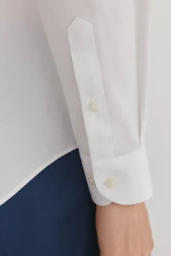 Pedro del Hierro Camisas|Camisas Clássicas-Camisa social lisa que não pode ser passada a ferro + resistente a manchas Branco