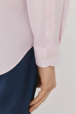 Pedro del Hierro Camisas|Camisas Clássicas-Camisa social lisa que não pode ser passada a ferro + resistente a manchas Rosa